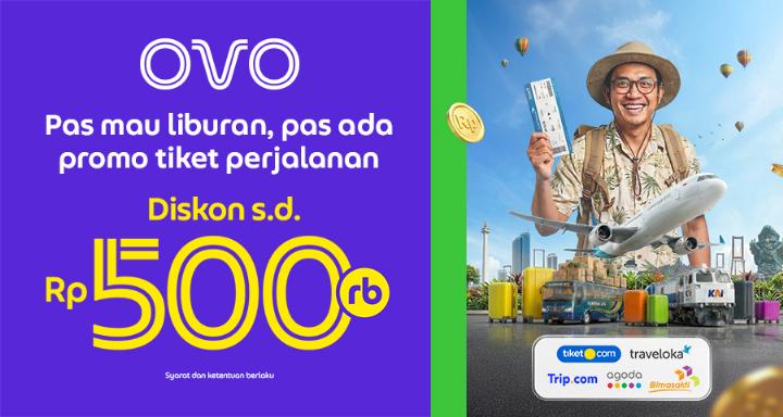Beli tiket perjalanan bayar pake OVO OVO
